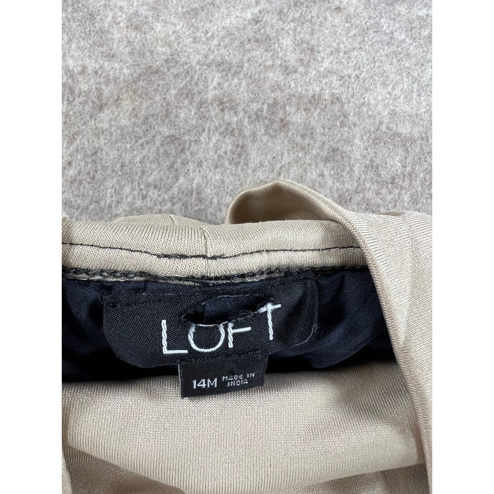 Ann Taylor LOFT Maternity Tweed Herringbone Cuffed Dress Work Pants Gray Size 14 - Picture 6 of 7